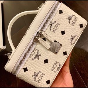 MCM Authentic Rockstar Vanity Case Bag White